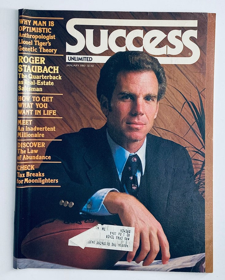 VTG Success Magazine January 1980 Roger Staubach The Quarterback as Salesman