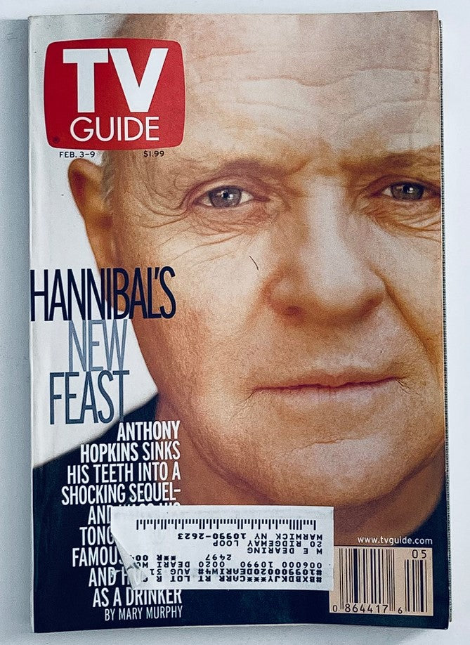 TV Guide Magazine February 3 2001 Hannibal's Anthony Hopkins NY Metro Ed.