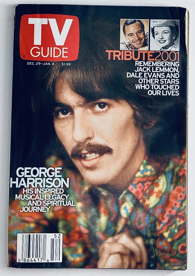 TV Guide Magazine December 29 2001 George Harrison NY Metro Ed. No Label