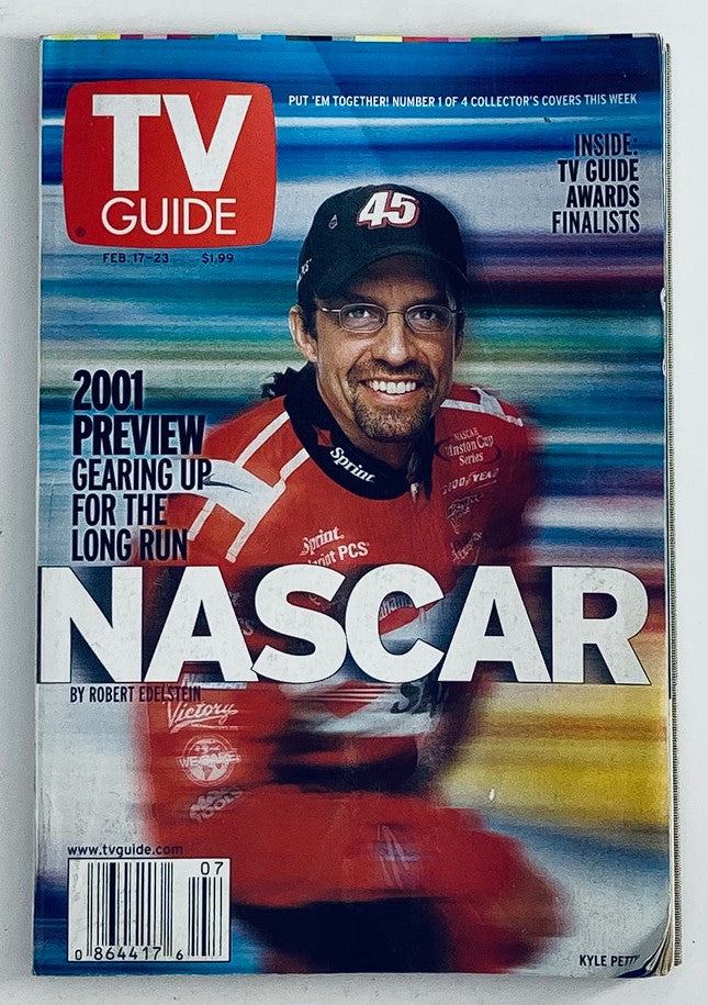 TV Guide Magazine February 17 2001 NASCAR Kyle Petty NY Metro Ed. No Label