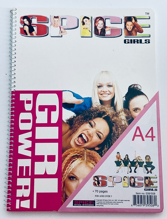 1997 Spice Girls Spice Official Merchandise A4 Sketch Pad Girl Power