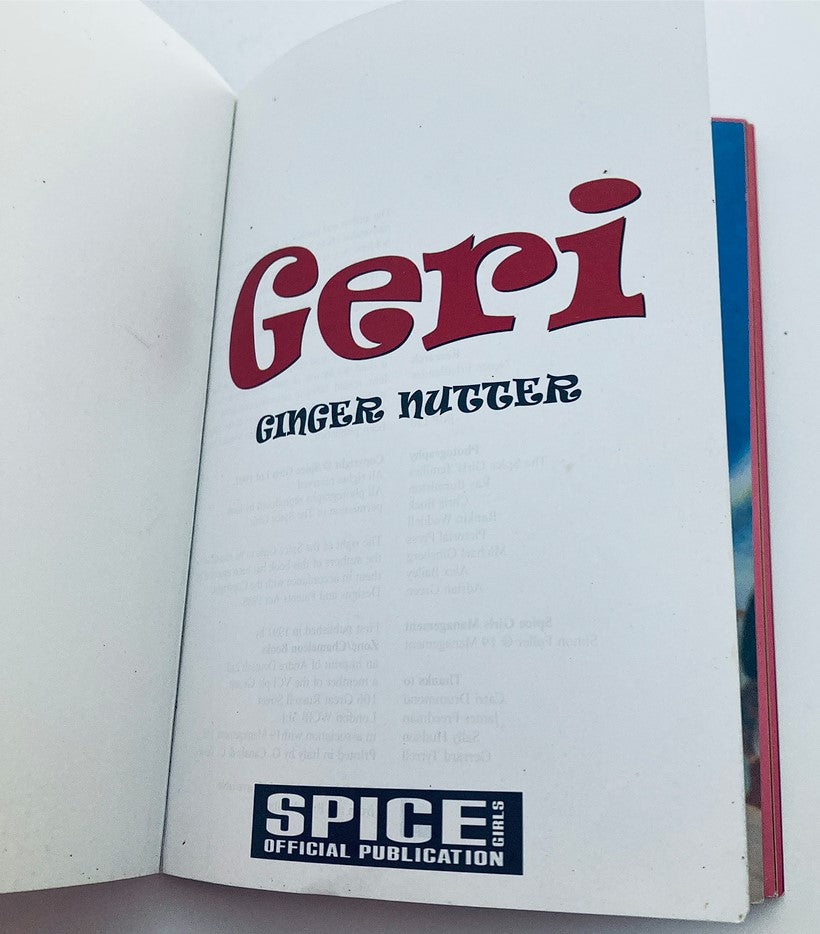 1997 Official Spice Girls Minibook Girl Power Geri Ginger Nutter