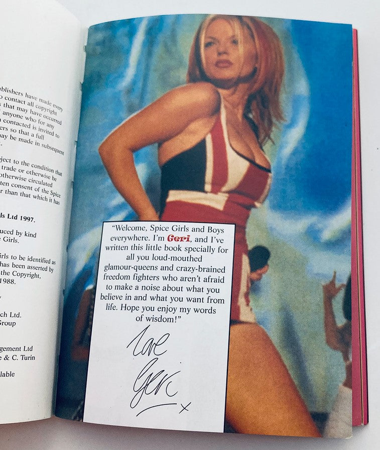 1997 Official Spice Girls Minibook Girl Power Geri Ginger Nutter