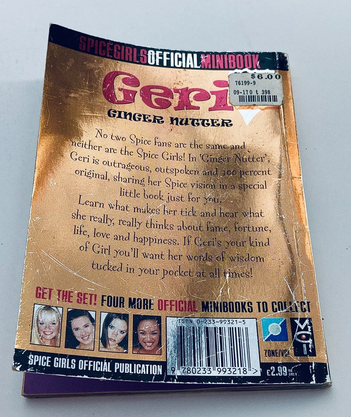 1997 Official Spice Girls Minibook Girl Power Geri Ginger Nutter