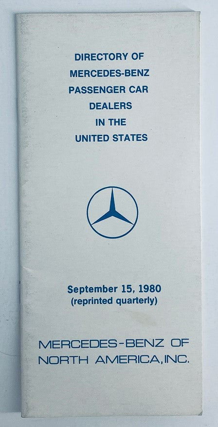 1980 Mercedes-Benz Lineup Dealer Showroom Sales Brochure Guide Catalog