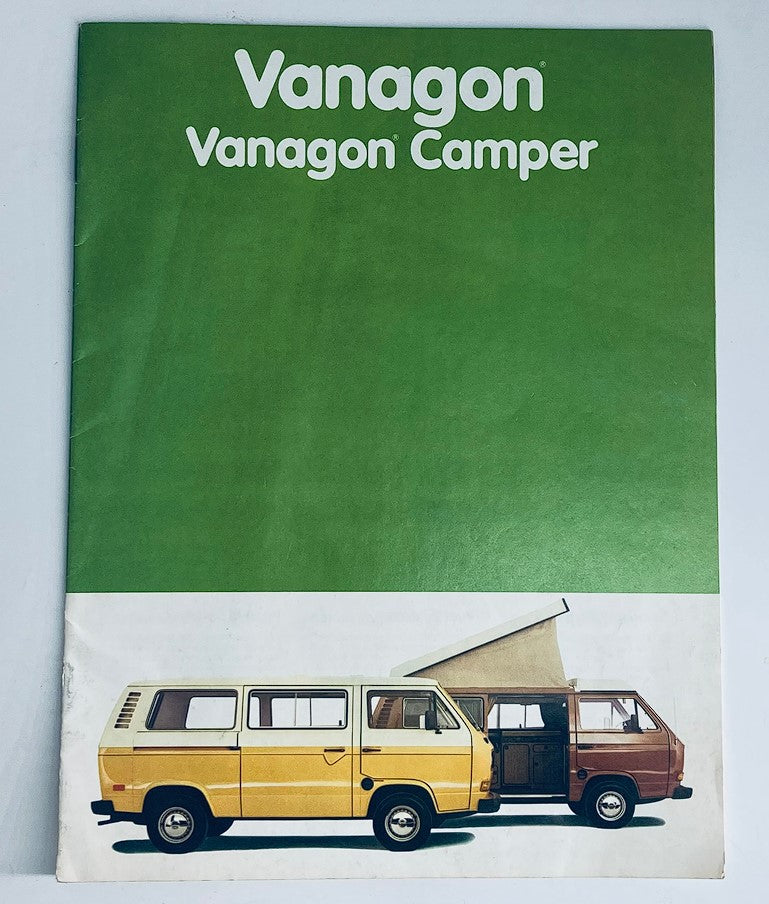 1980 Vanagon Camper Dealer Showroom Sales Brochure Guide Catalog