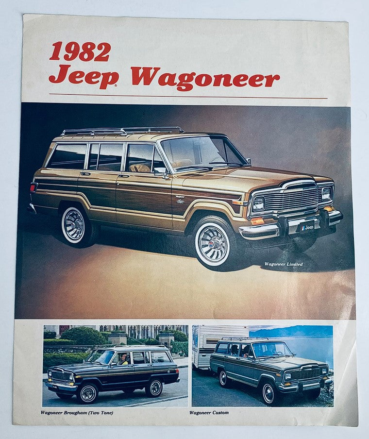 1982 Jeep Wagoneer Dealer Showroom Sales Brochure Guide Catalog