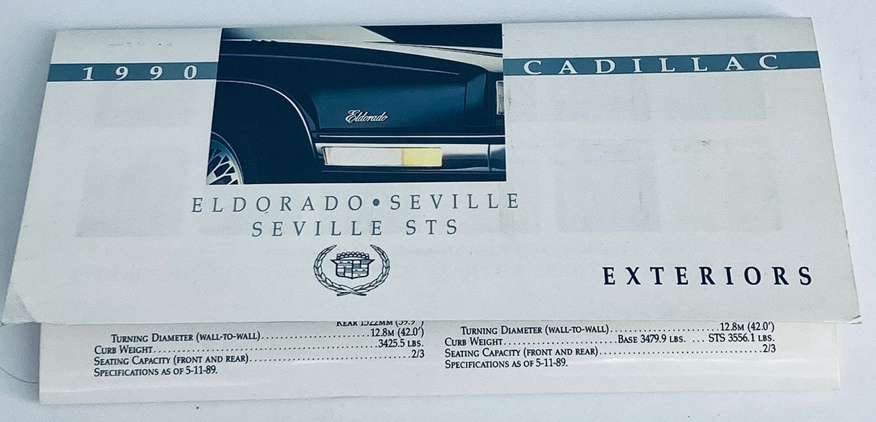 1990 Cadillac Eldorado Exterior Dealer Showroom Sales Brochure Guide Catalog