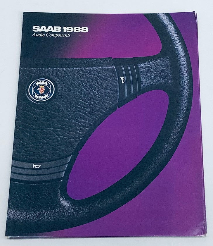 1988 Saab Audio Components Dealer Showroom Sales Brochure Catalog