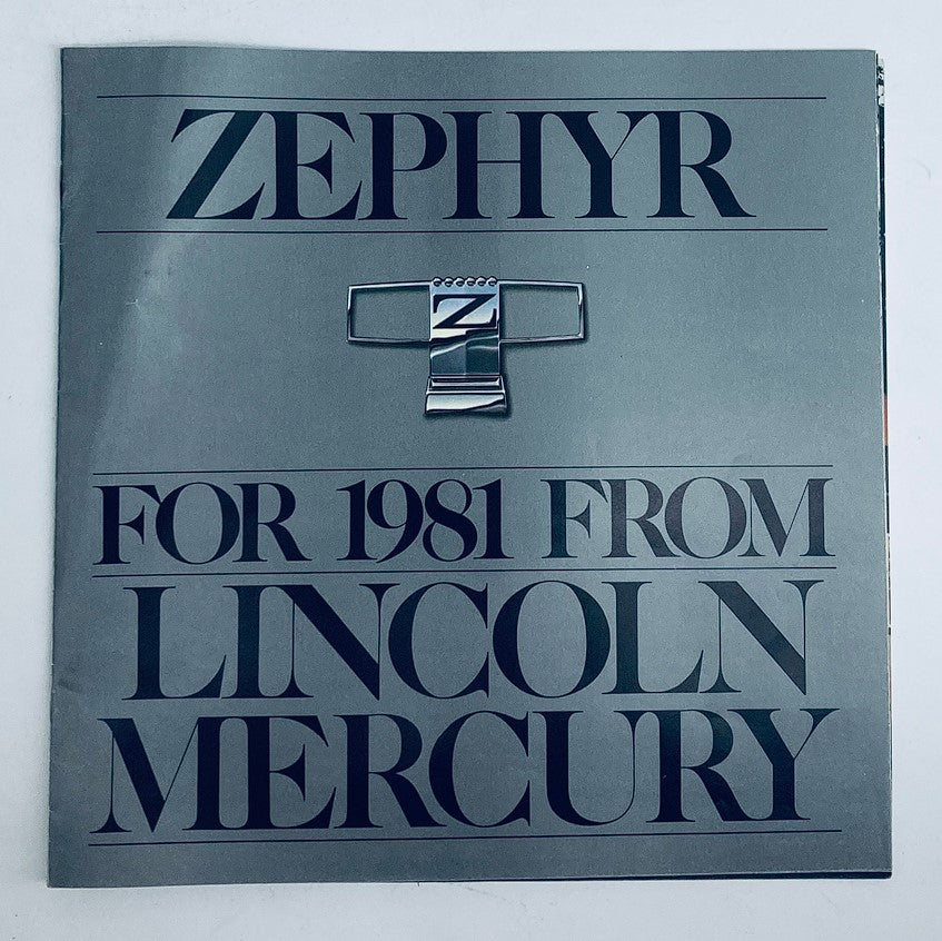 1981 Lincoln-Zephyr Dealer Showroom Sales Brochure Guide Catalog