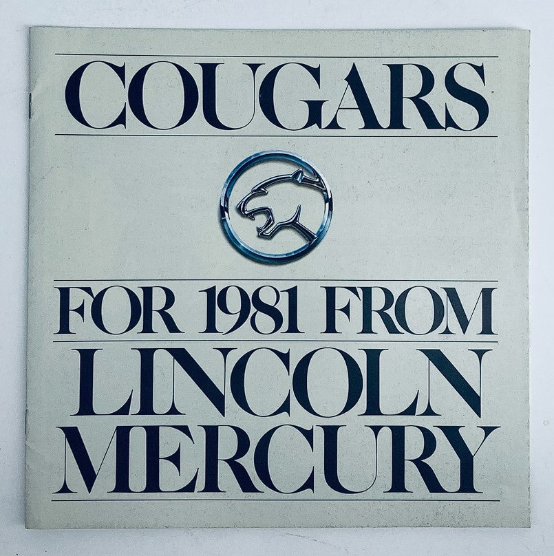 1981 Mercury Cougar Dealer Showroom Sales Brochure Guide Catalog