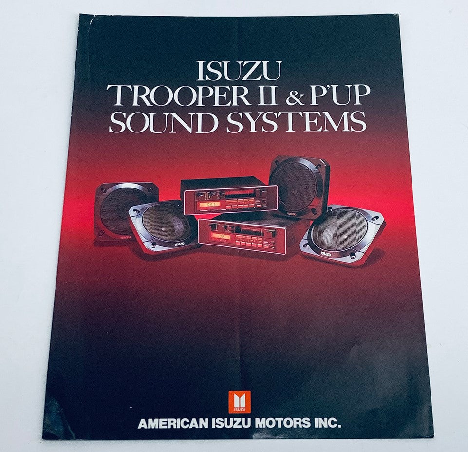 1985 Isuzu Trooper II Sound System Dealer Showroom Sales Brochure Guide Catalog