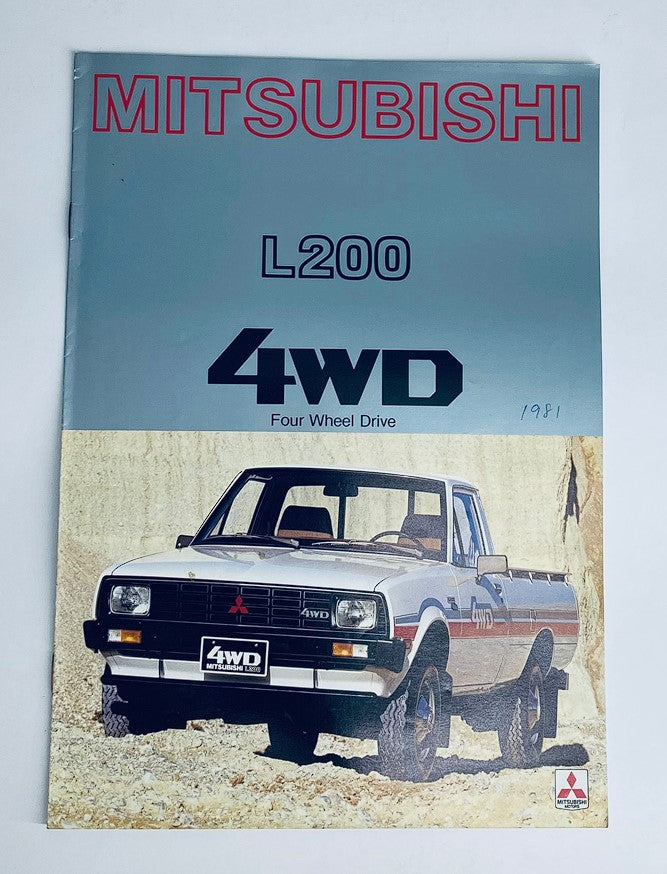 1981 Mitsubishi L200 4WD Dealer Showroom Sales Brochure Guide Catalog