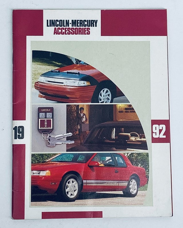 1992 Lincoln-Mercury Accessories Dealer Showroom Sales Brochure Catalog