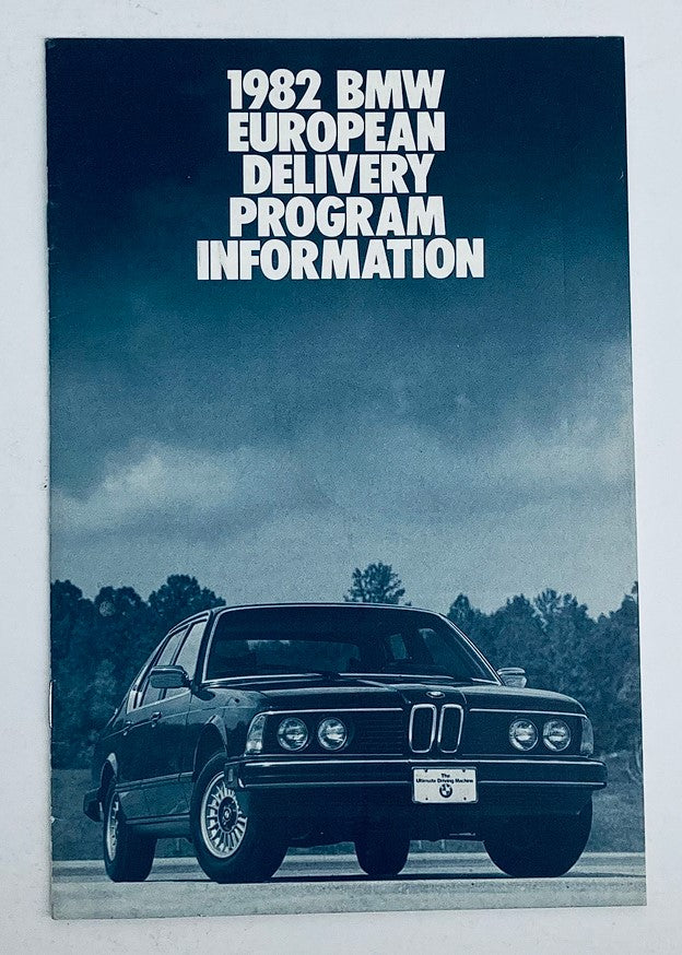 1982 BMW European Delivery Program Dealer Showroom Sales Brochure Catalog