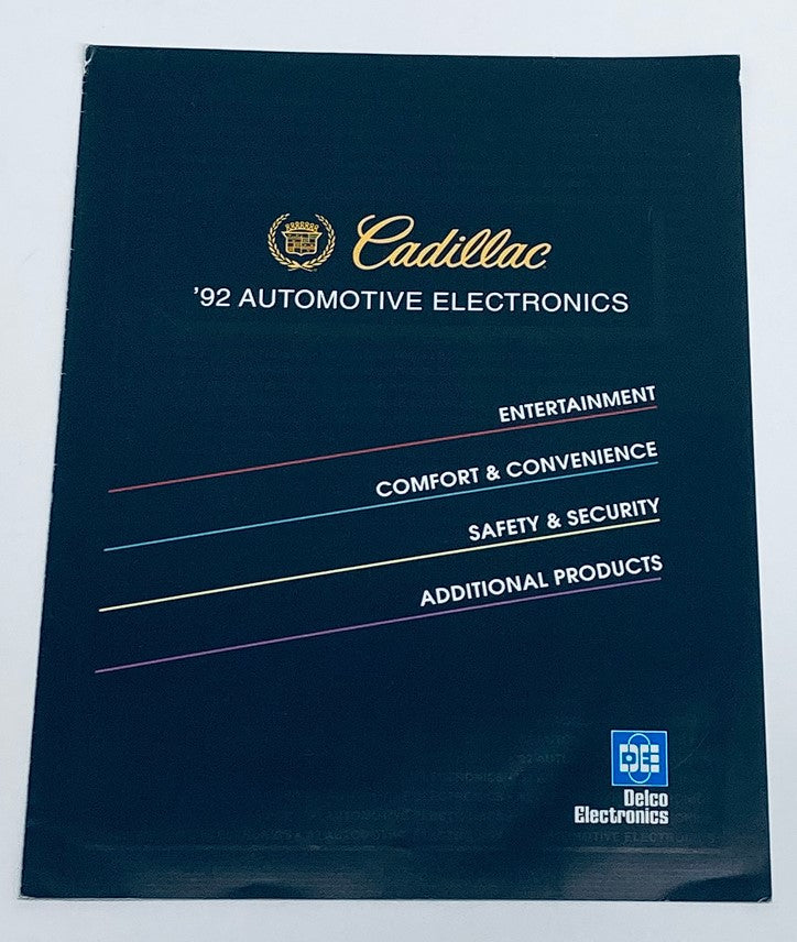 1992 Cadillac Automative Electronics Dealer Showroom Sales Brochure Catalog