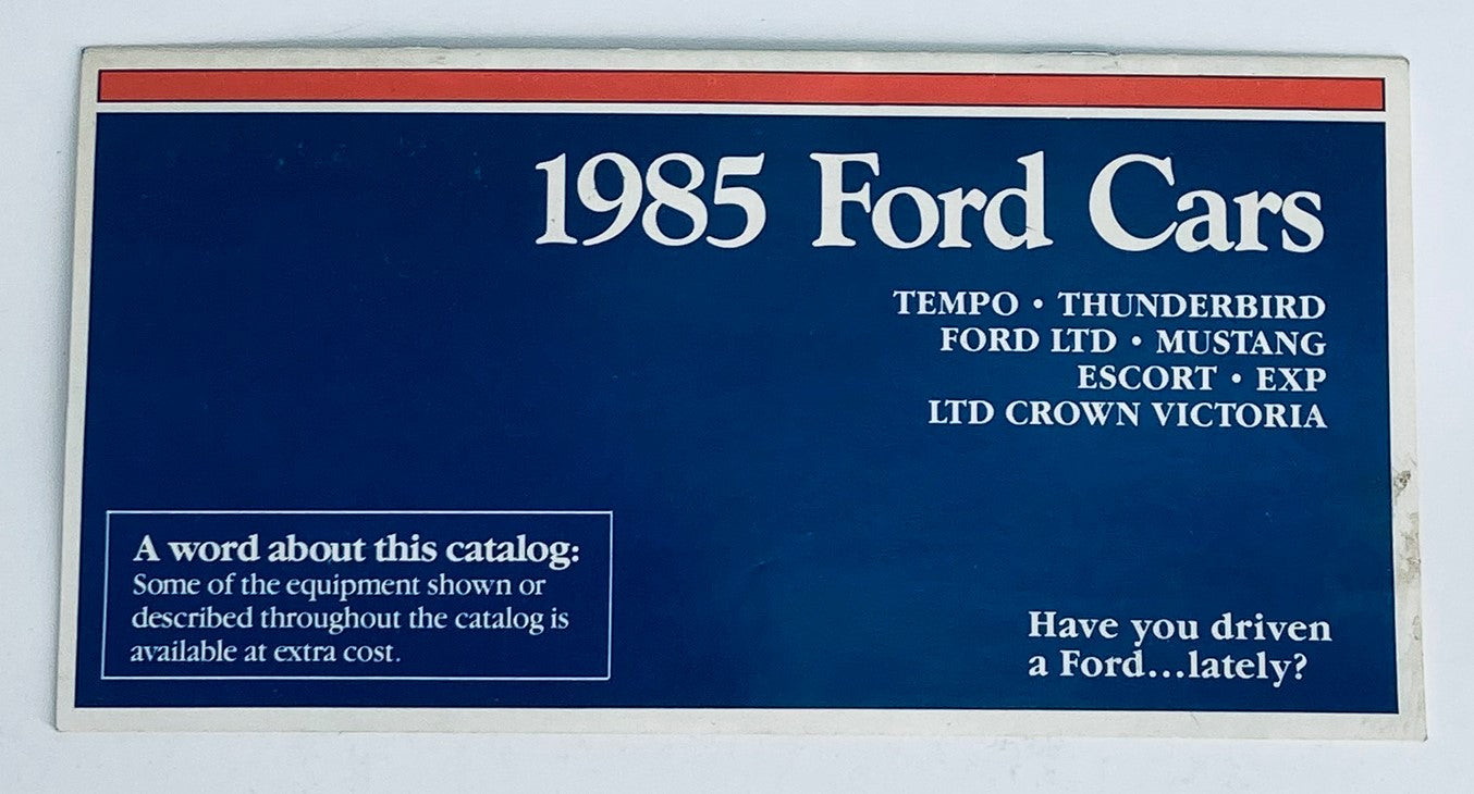 1985 Ford Tempo Thunderbird Dealer Showroom Sales Brochure Guide Catalog