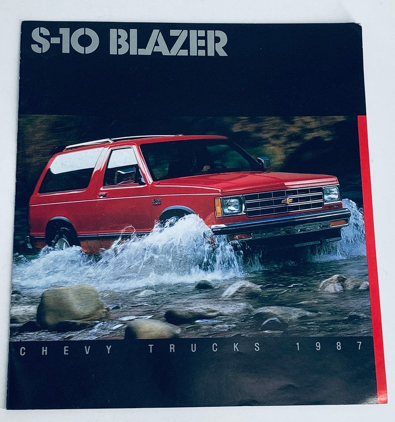 1987 Chevrolet S-10 Blazer Dealer Showroom Sales Brochure Guide Catalog