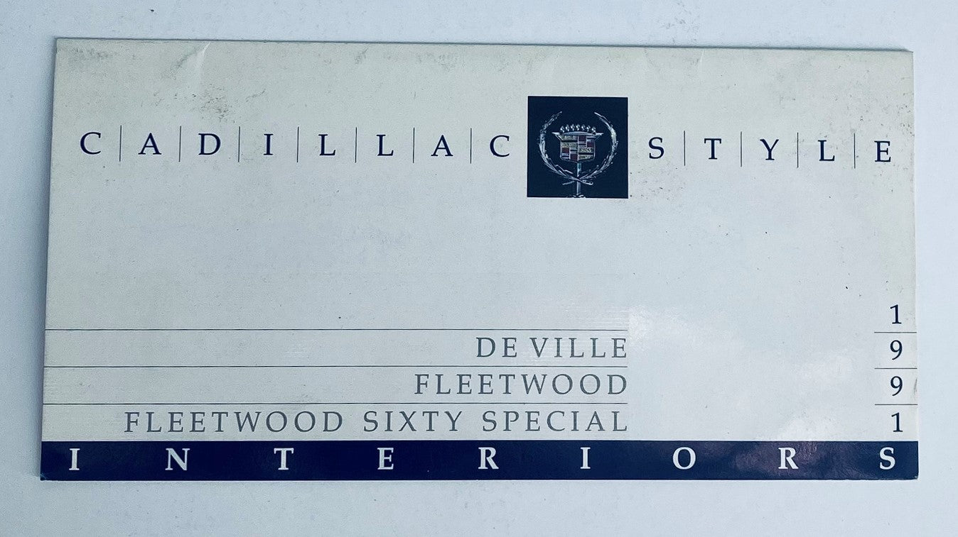 1991 Cadillac De Ville Interiors Dealer Showroom Sales Brochure Guide Catalog