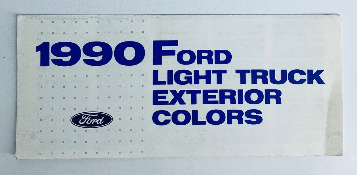 1990 Ford Light Truck Exterior Colors Showroom Sales Brochure Guide Catalog