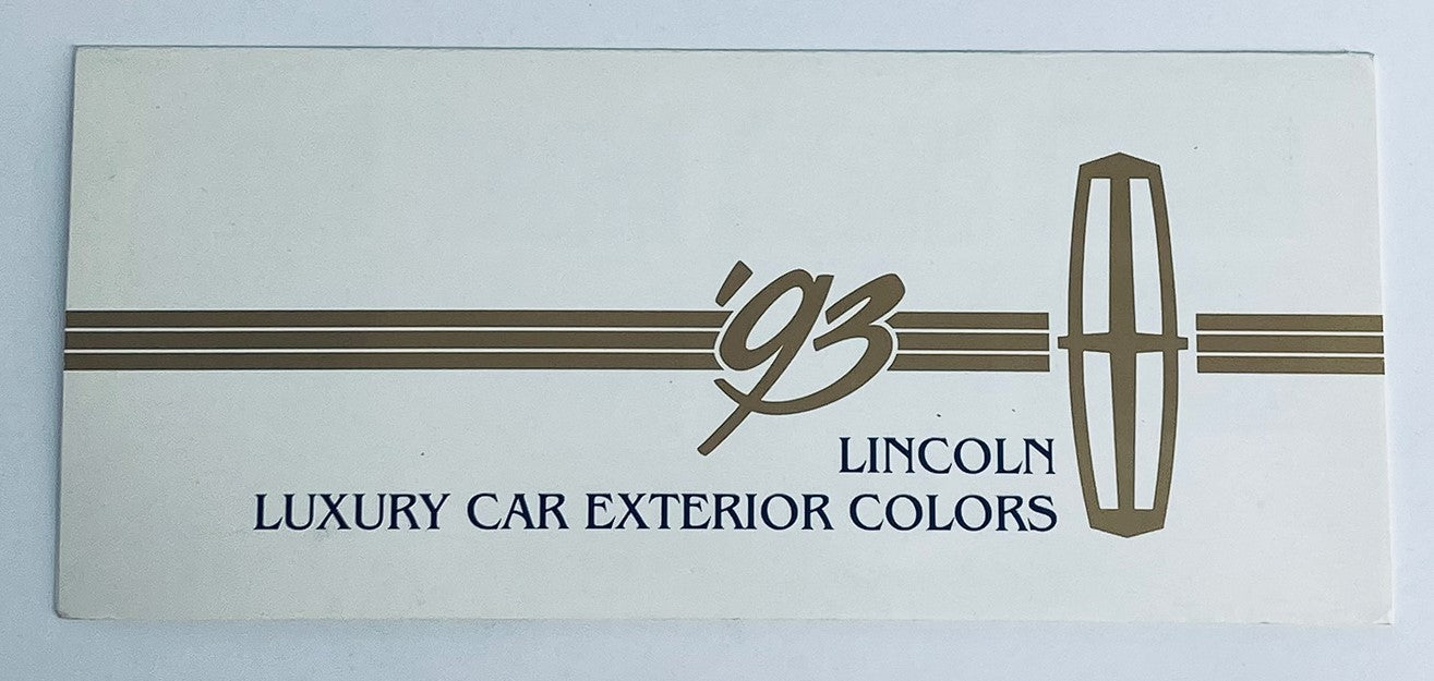 1993 Lincoln Luxury Car Exterior Colors Dealer Sales Brochure Guide Catalog