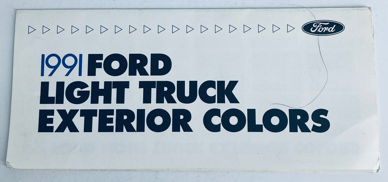 1991 Ford Light Truck Exterior Colors Showroom Sales Brochure Guide Catalog