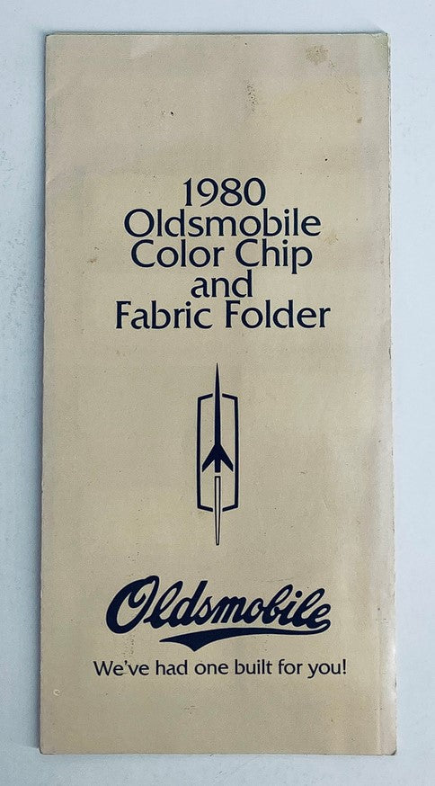 1980 Oldsmobile Color Chip Folder Dealer Showroom Sales Brochure Guide Catalog