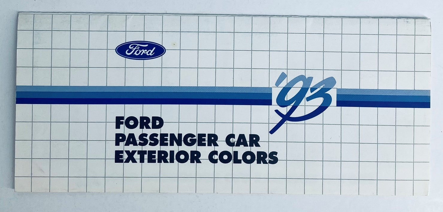 1993 Ford Passenger Car Exterior Colors Showroom Sales Brochure Guide Catalog