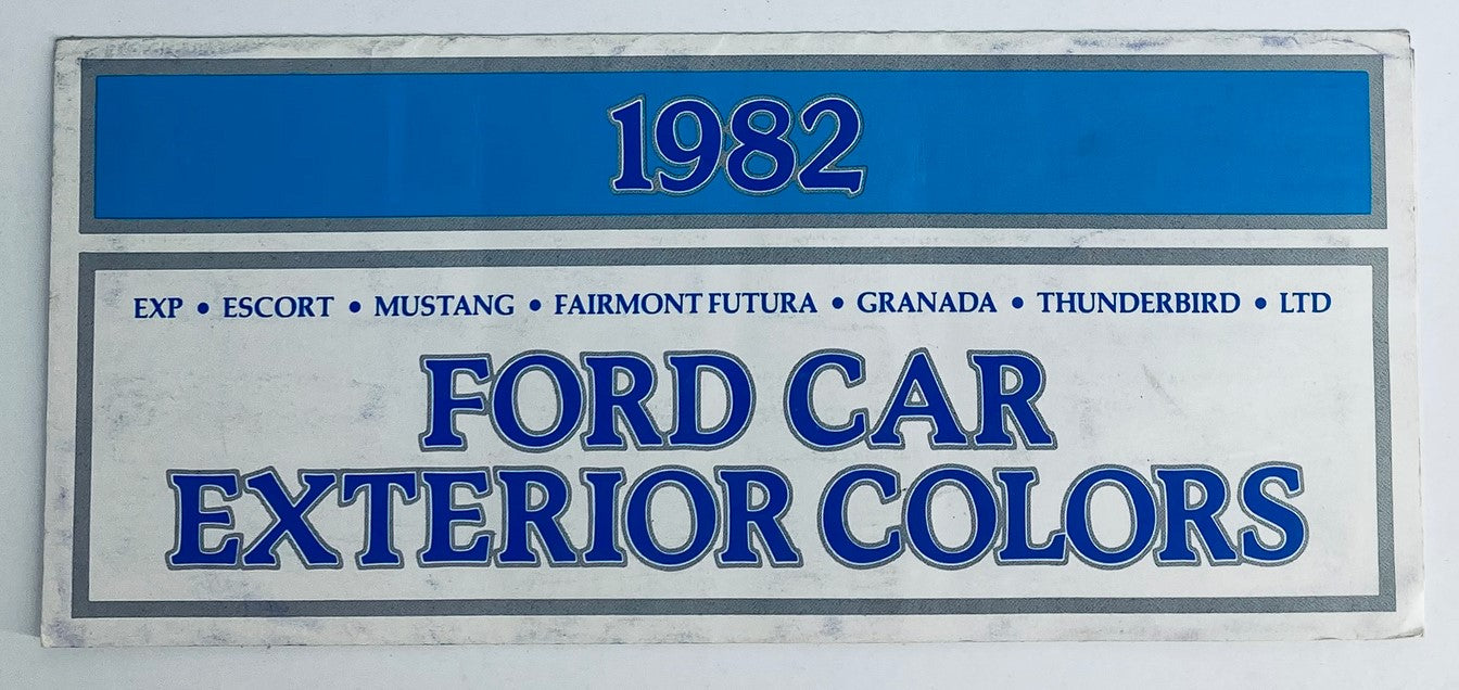 1982 Ford Car Exterior Colors Dealer Showroom Sales Brochure Guide Catalog