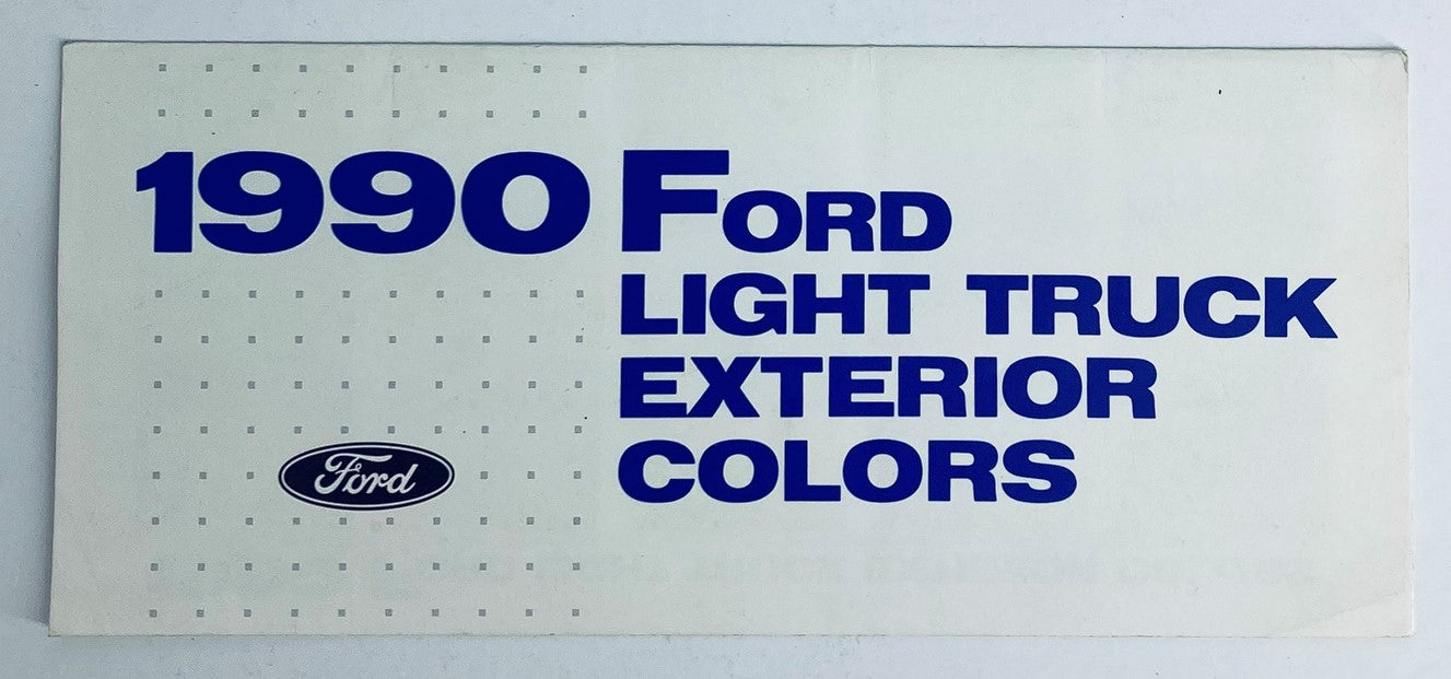 1990 Ford Light Truck Exterior Colors Dealer Sales Brochure Guide Catalog