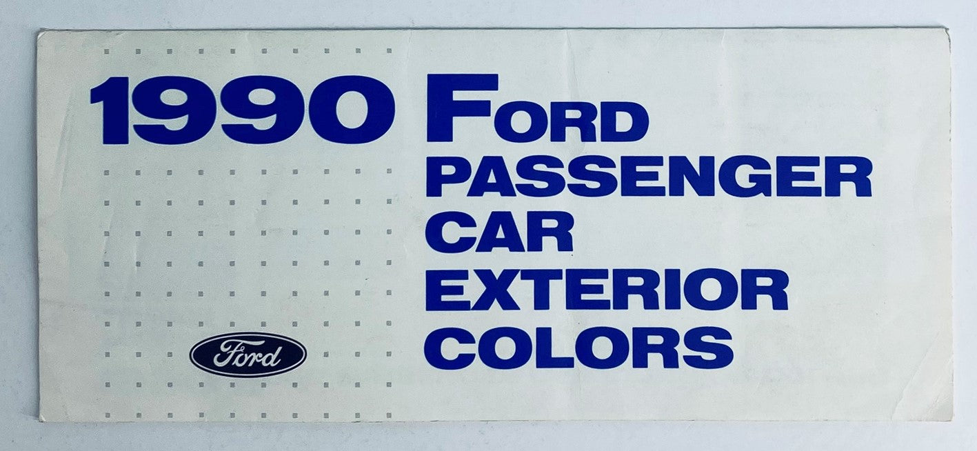 1990 Ford Passenger Car Exterior Colors Showroom Sales Brochure Guide Catalog