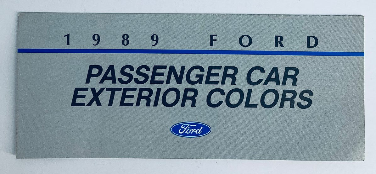 1989 Ford Passenger Car Exterior Colors Dealer Sales Brochure Guide Catalog