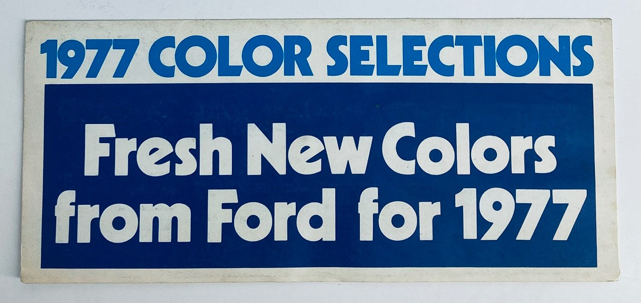 1977 Ford Color Selections Dealer Showroom Sales Brochure Guide Catalog