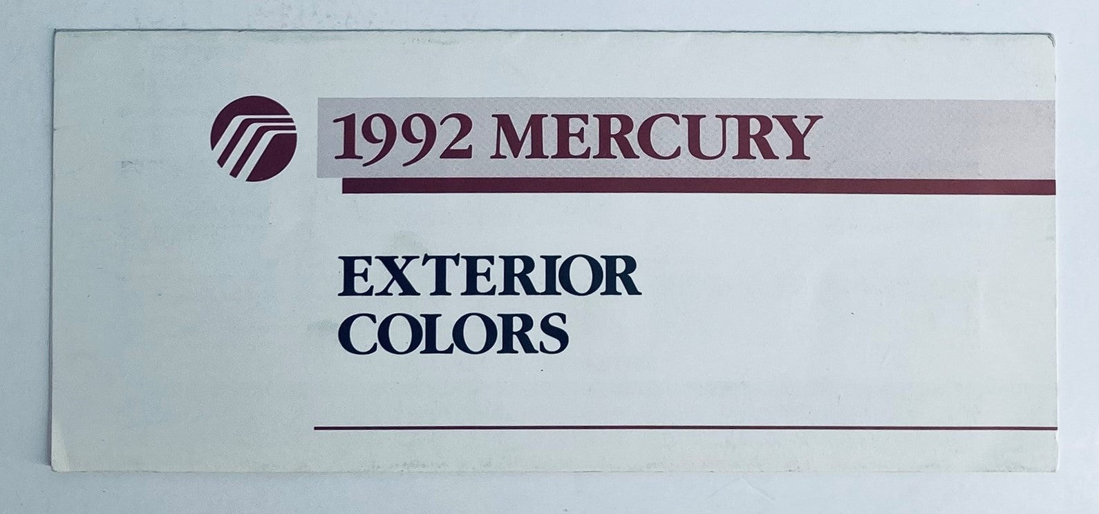 1992 Mercury Exterior Colors Dealer Showroom Sales Brochure Guide Catalog