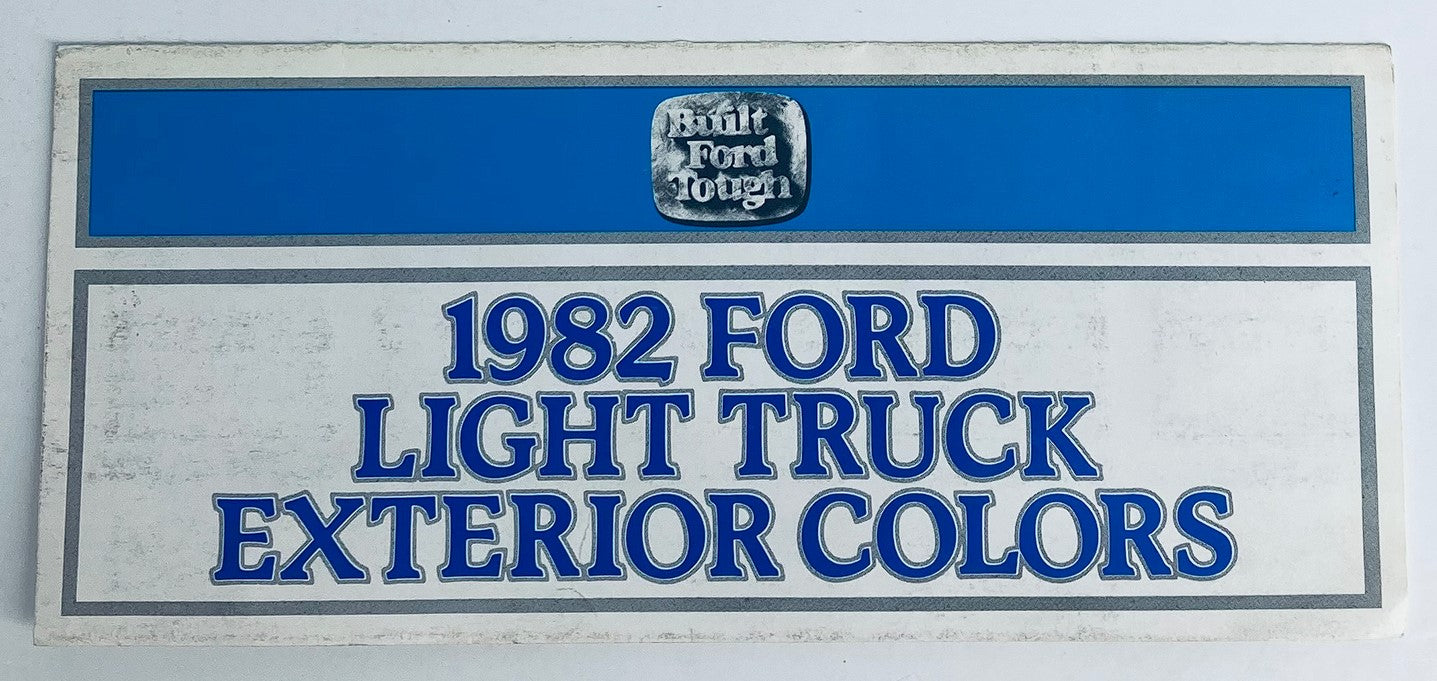 1982 Ford Light Truck Exterior Colors Dealer Sales Brochure Guide Catalog