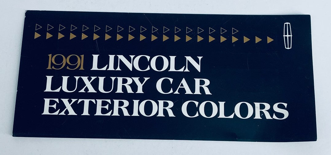 1991 Lincoln Luxury Exterior Colors Dealer Showroom Sales Brochure Guide Catalog