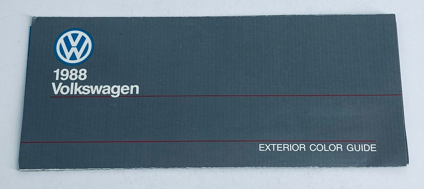 1988 Volkswagen Exterior Guide Dealer Showroom Sales Brochure Guide Catalog