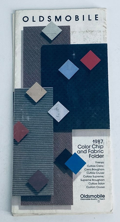 1987 Oldsmobile Fabric Folder Dealer Showroom Sales Brochure Guide Catalog