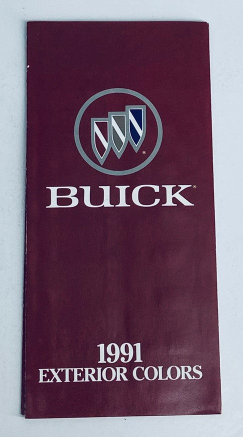 1991 Buick Exterior Colors Dealer Showroom Sales Brochure Guide Catalog