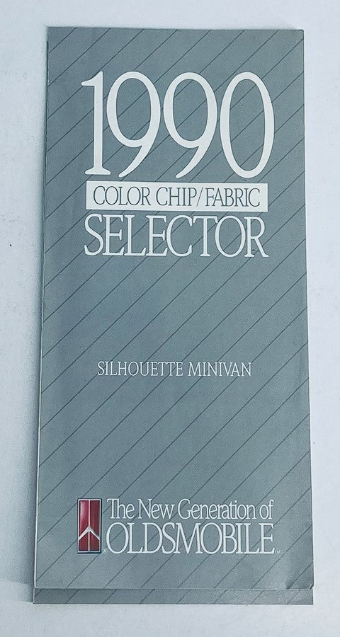 1990 Oldsmobile Color Chip Selector Dealer Showroom Sales Brochure Guide Catalog