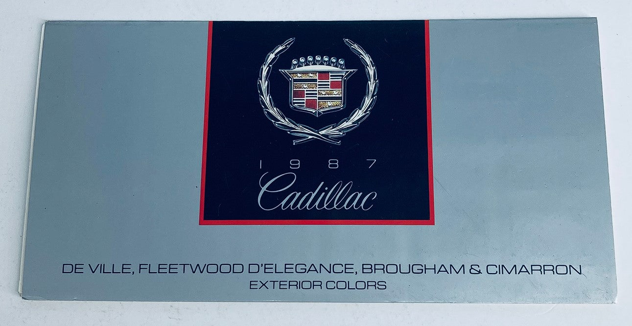 1987 Cadillac Exterior Colors Dealer Showroom Sale Brochure Guide Catalog