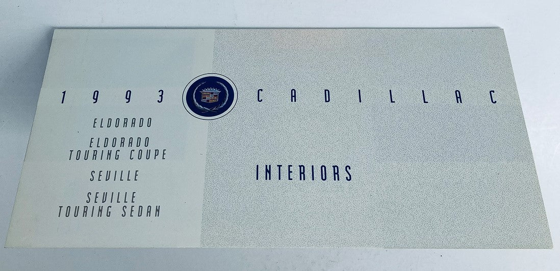 1993 Cadillac El Dorado Interiors Dealer Showroom Sale Brochure Guide Catalog