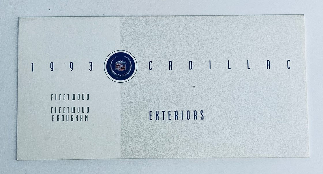 1993 Cadillac Fleetwood Exteriors Dealer Showroom Sale Brochure Guide Catalog