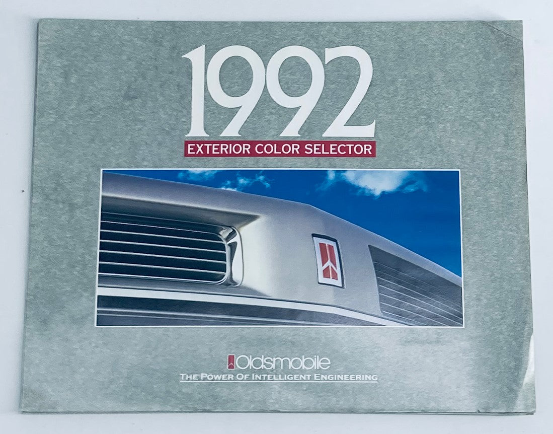 1992 Oldsmobile Exterior Color Selector Dealer Sale Brochure Guide Catalog