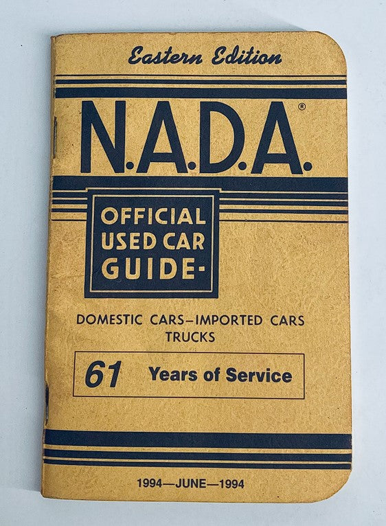 1994 NADA Eastern Edition Official Used Car Brochure Guide Catalog