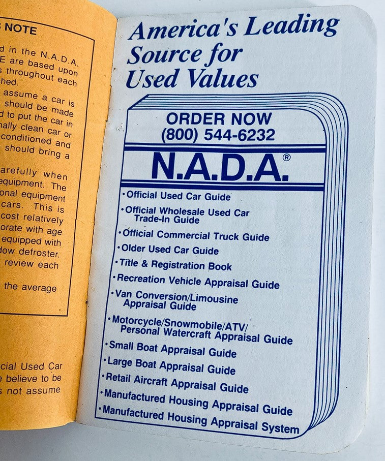 1994 NADA Eastern Edition Official Used Car Brochure Guide Catalog