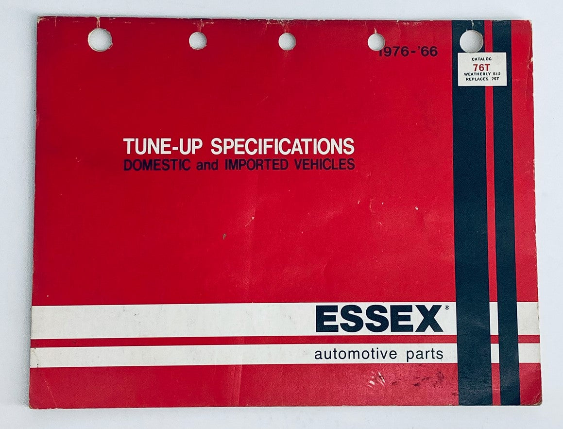 1976 Essex Automative Parts Tune-Up Specifications Domestic Catalog