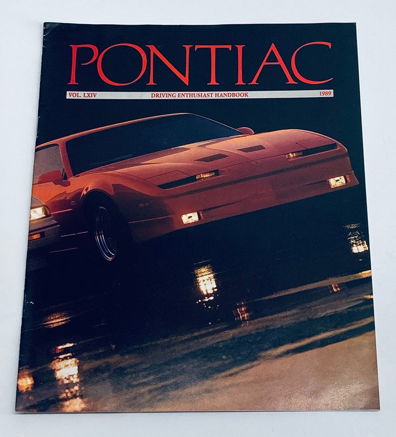 1989 Vol 64 Pontiac Handbook Dealer Showroom Sales Guide Catalog