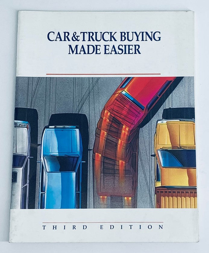 1990 Car & Truck Buying Third Edition Dealer Showroom Sales Guide Catalog