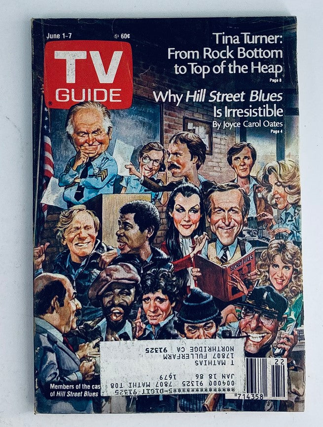 TV Guide Magazine June 1 1985 Tina Turner & Hill Street Blues Cast LA Metro Ed.